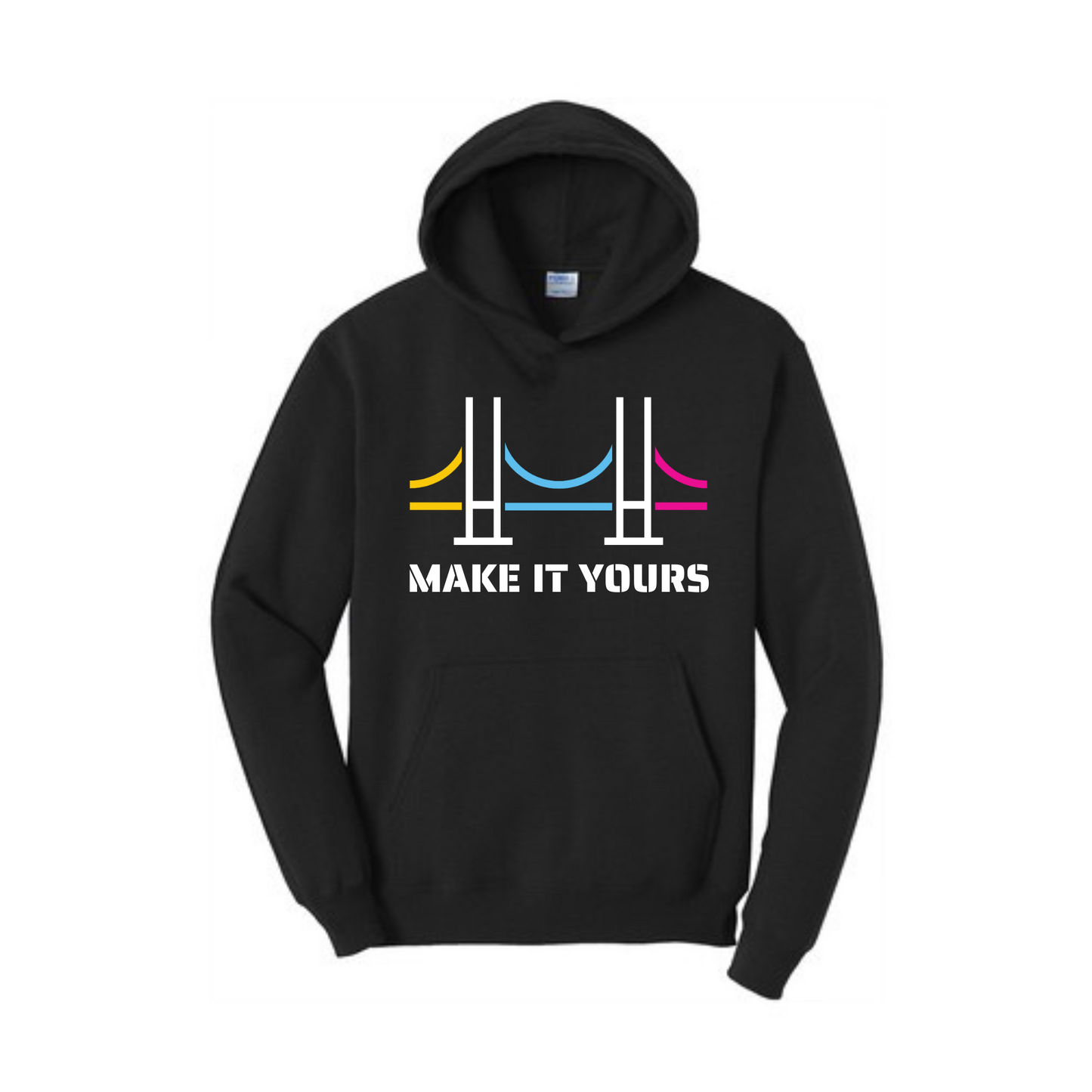 Custom Print Hooded Pullover Sweatshirt