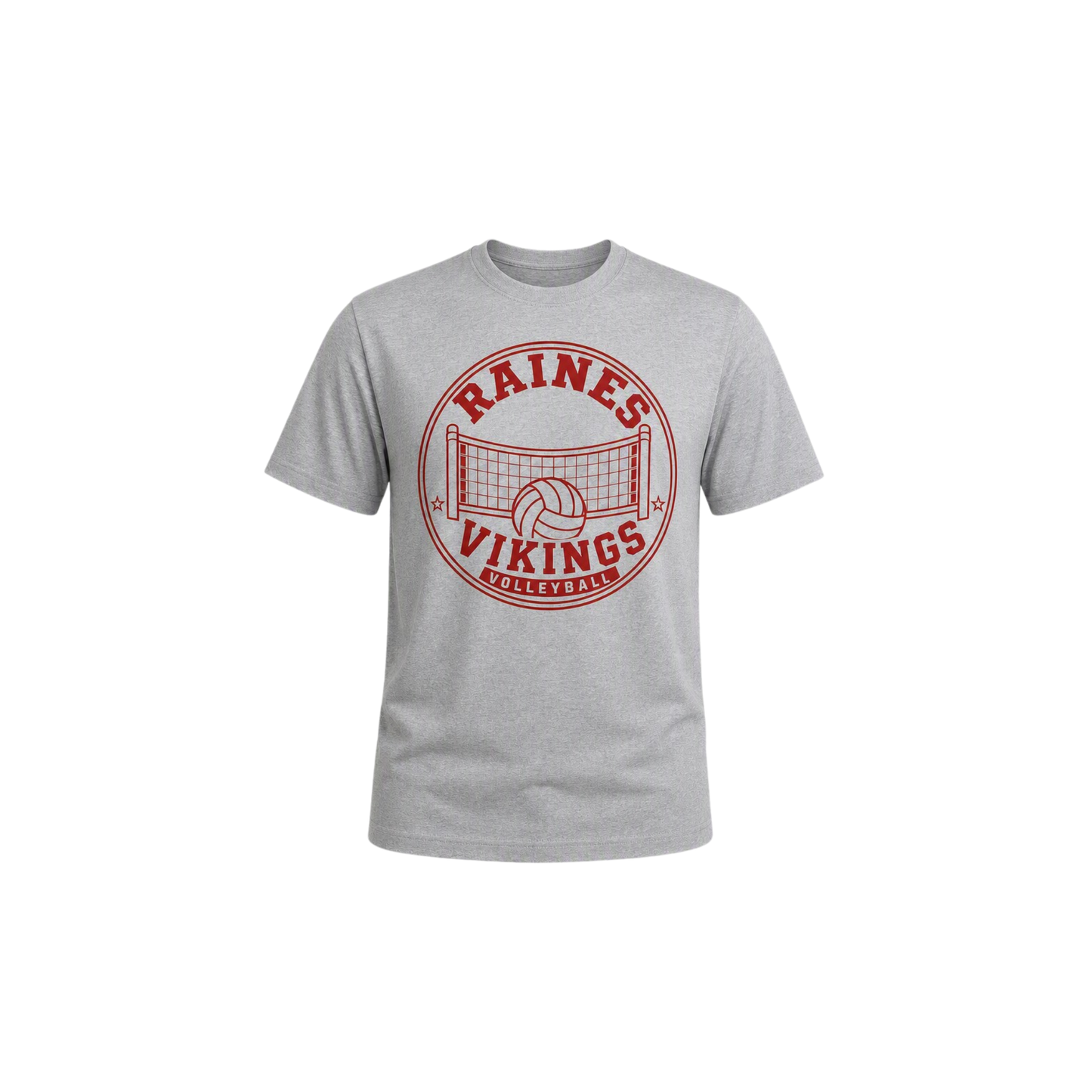 Raines Vikings Volleyball gray t-shirt