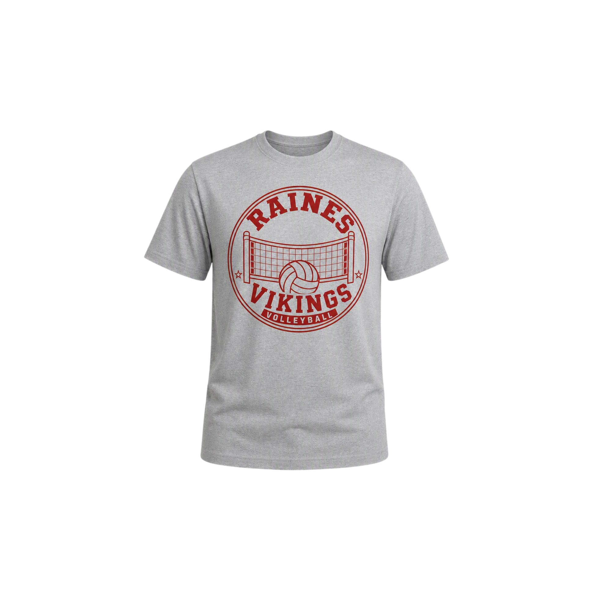 Raines Vikings Volleyball gray t-shirt
